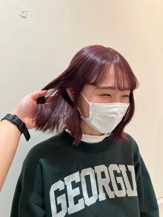 ミディアム カラー 🍏すがの みき🍏のヘアスタイル