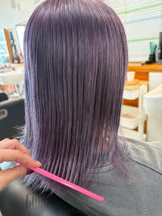 セミロング カラー 通い続けられるサロン ママ美容師　明日香のヘアスタイル