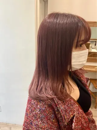 ミディアム ショート/ウルフ ハイトーン/カイセイのヘアスタイル