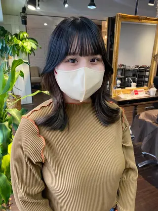 ミディアム カラー ヘアアレンジ レイヤーカット×髪質 改善🇰🇷シオリのヘアスタイル