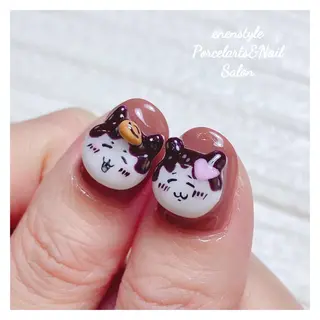 ミディアム ネイル 🐾enen style 🐾のネイルデザイン