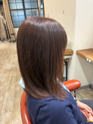 セミロング カラー メンズパーマ 神田一瑳のヘアスタイル