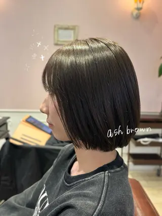 ショート カラー 🌱なゆみ🌱透明感 /ナチュラル/高宮のヘアスタイル