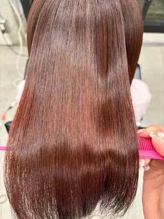 ロング カラー 梅雨対策すぐ巻ける ☔️縮毛矯正勝倉　麗のヘアスタイル