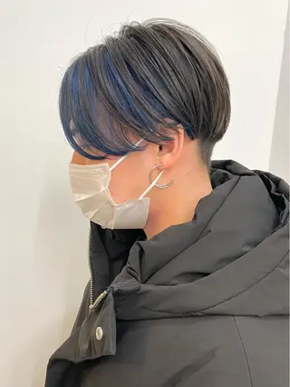 ミディアム カラー 馬場 涼平のヘアスタイル