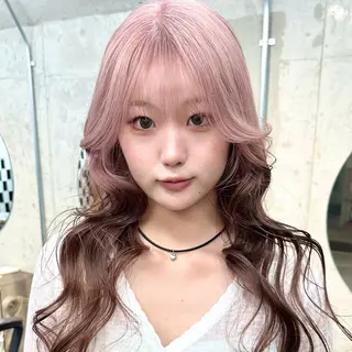 セミロング カラー パーマ メンズ ⭐️ハイトーン⭐️ 💕SAKURA💕のヘアスタイル