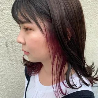 ミディアム カラー スダユーヤ 💫推しカラーウルフのヘアスタイル