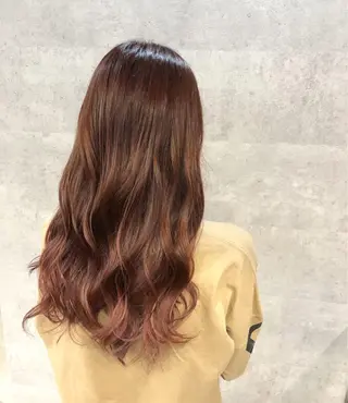 ロング カラー 髪質改善で 憧れの潤艶美髪にのヘアスタイル