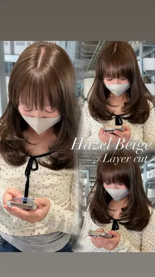 セミロング カラー ダブルカラー/レイヤ ーカット 🤍ゆきなのヘアスタイル