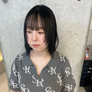 ミディアム りおな/髪質改善/ カラー /平尾のヘアスタイル