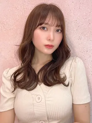 ミディアム カラー 上品ヘア🤍顔周り/ レイヤー✨/林遼一郎のヘアスタイル