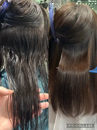 セミロング 朝ラク縮毛矯正 kiryuのヘアスタイル
