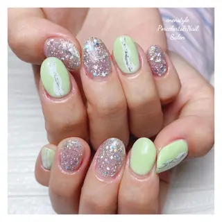 ミディアム ネイル 🐾enen style 🐾のネイルデザイン