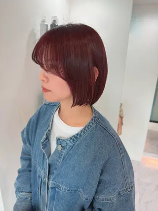 ショート カラー SAYAKA 🍒／ボブ／暖色のヘアスタイル