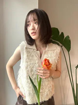 ミディアム カラー 似合わせ🌿/ 透明感カラー/小由葵のヘアスタイル