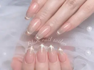 ネイル エツメ💅 長さ出し🎀デザインのネイルデザイン