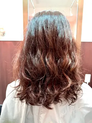 セミロング パーマ 💧艶髪ストレート ✨ロング／府川直樹のヘアスタイル