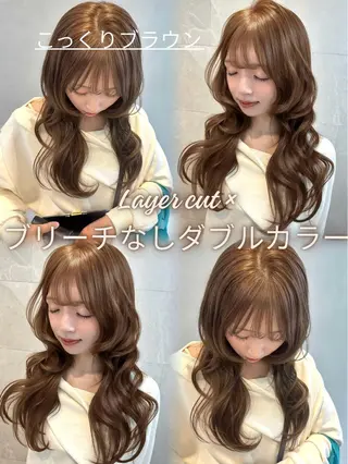 ロング カラー 🦋高瀬寛菜🦋 韓国/ブリーチのヘアスタイル