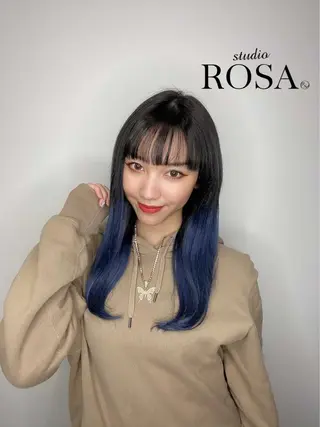 セミロング カラー 関東 蓮太のヘアスタイル