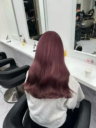 ロング カラー パーマ ヘアアレンジ メンズ キッズ 韓国系🇰🇷🩶 艶暗髪/MEIのヘアスタイル