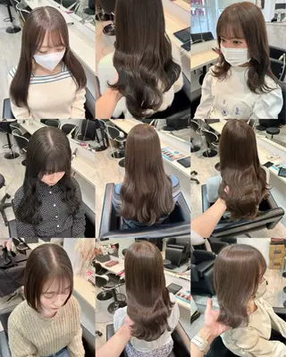 セミロング カラー ヘアアレンジ 代表🎀 ふわモテ愛 され髪🩷yumiのヘアスタイル