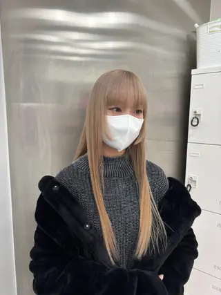 ロング キッズ 抜け感レイヤー︴ ニュアンスカラーのヘアスタイル