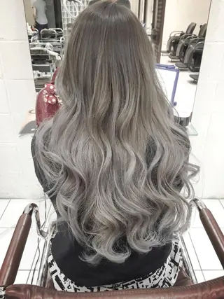 ロング カラー ヘアアレンジ モテ髪透明感❤️ デイズヘアカラーのヘアスタイル