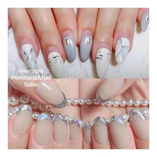 ミディアム ネイル 🐾enen style 🐾のネイルデザイン