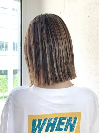 ショート カラー ヘアアレンジ WATARU🔥／ 外国人風ハイライトのヘアスタイル