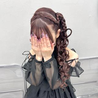 ロング ヘアアレンジ ヘアメ🎀ハイトーン 🩵エクステ🪄しほのヘアスタイル