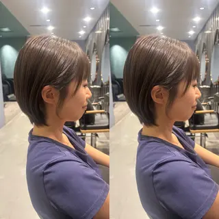 ショート カラー 🐈‍⬛JUMI /透明感カラー/🩶のヘアスタイル