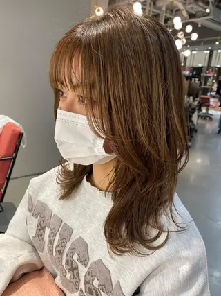ミディアム unopulir 景山 凌のヘアスタイル