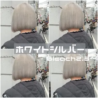 ミディアム カラー ヘアアレンジ 渋谷🩶ハイトーン 🩶FUMUのヘアスタイル