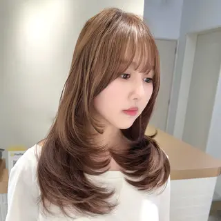 ミディアム 🫧レイヤーカット/ 韓国ヘア🫧辻優也のヘアスタイル