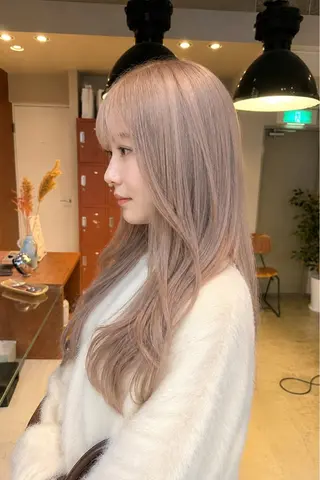 セミロング カラー特化/ブリーチ 梅田中崎町/あかりのヘアスタイル