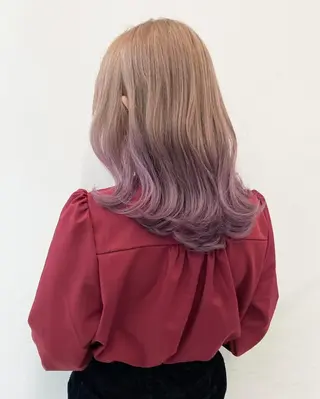セミロング カラー 【公式】amble luxe池袋東口🩷のヘアスタイル