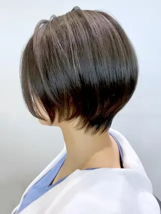 ショート カラー パーマ ヘアアレンジ ITbyALBUM 中野店のヘアスタイル