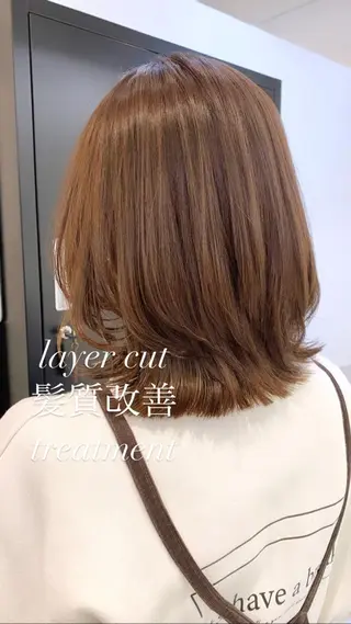ミディアム カラー 似合わせカラー/艶 髪質改善/ヨシザキのヘアスタイル