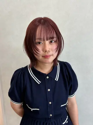 ミディアム 前田 香恋のヘアスタイル