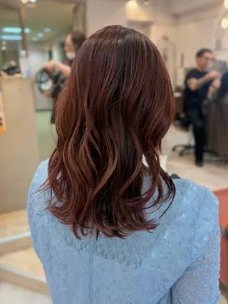 セミロング カラー cana 札幌レイヤースタイルのヘアスタイル