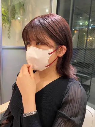 ミディアム カラー ヘアアレンジ カットモデル募集中/ 店長/角田真哉のヘアスタイル