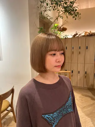 ショート 大山杏奈/ショート ボブ/カットモデルのヘアスタイル