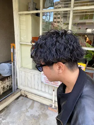 ミディアム メンズ メンズパーマ ニュアンスパーマ田上のヘアスタイル