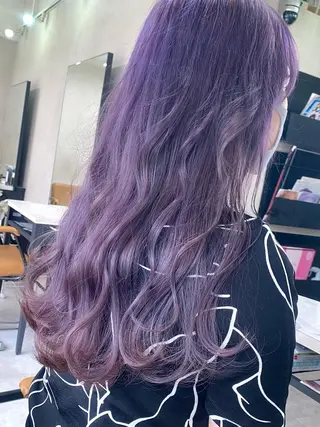 ロング カラー 脱!黒髪 ダブルカラー【上野】のヘアスタイル