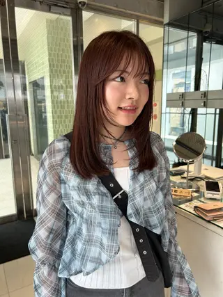 ミディアム カラー baLon.fem/ 澤田 奈々子のヘアスタイル