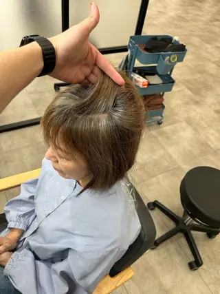ショート カラー 白髪ぼかし特化美容師 古賀雄歩のヘアスタイル