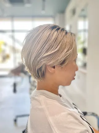 ショート カラー ⭕️白髪で悩む全ての 人を救いたい⭕️宮山のヘアスタイル