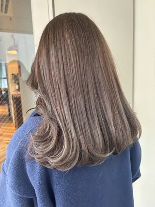 セミロング カラー misa🫧ナチュラ ル縮毛矯正/髪質改善のヘアスタイル