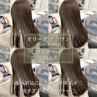 ロング 🎀暖色カラー🎀 韓国ヘア まなかのヘアスタイル