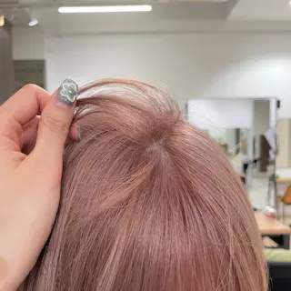 ミディアム 🤍ハイトーン/デザ インカラーまりん🤍のヘアスタイル